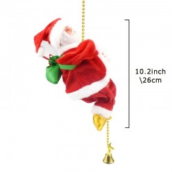 Climbing Beads Santa Claus With Music, Electric Climbing Rope Santa Claus Doll, Christmas Gift, Christmas Ornament