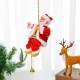 Climbing Beads Santa Claus Musical Electric Doll, Climbing Rope Christmas Gifts, Christmas Ornaments, Battery Not Included