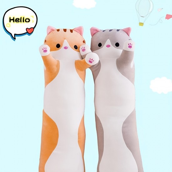 50cm/19.7inch Plush Toy Doll, Soft Cute Cat Plush Sleep Pillow Cushion Banna Plush Stuffed Kids Girls Birthday Gift ,For Children