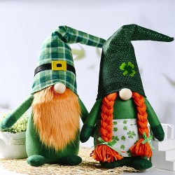 1pc, Holiday Suopplies, St. Patrick's Day Gnome Rudolph Doll